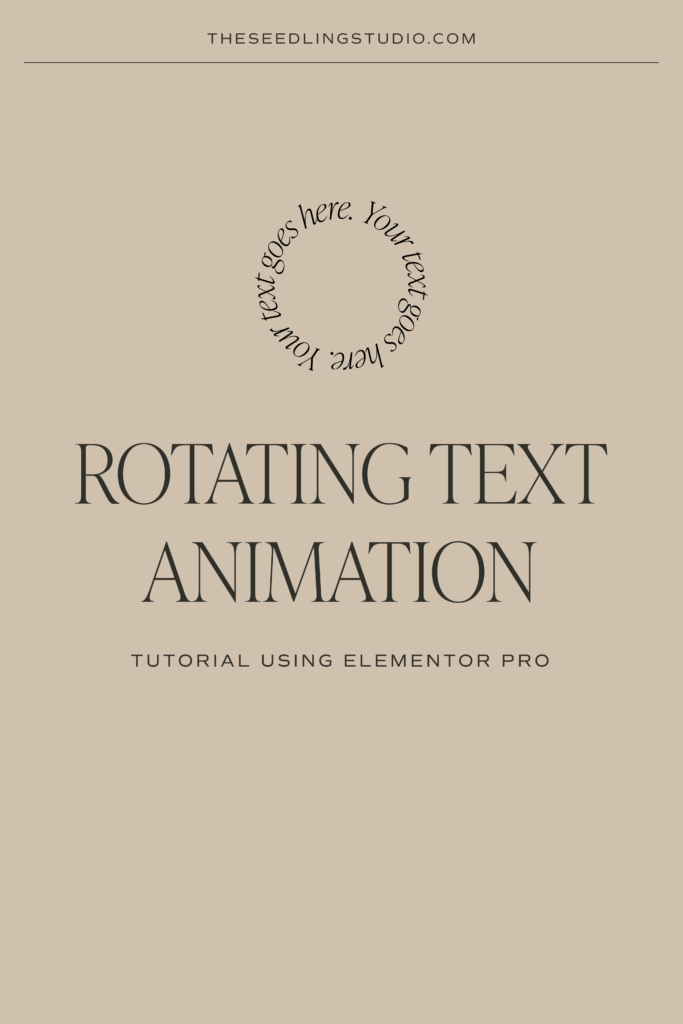 Rotating Text Animation in Elementor Tutorial