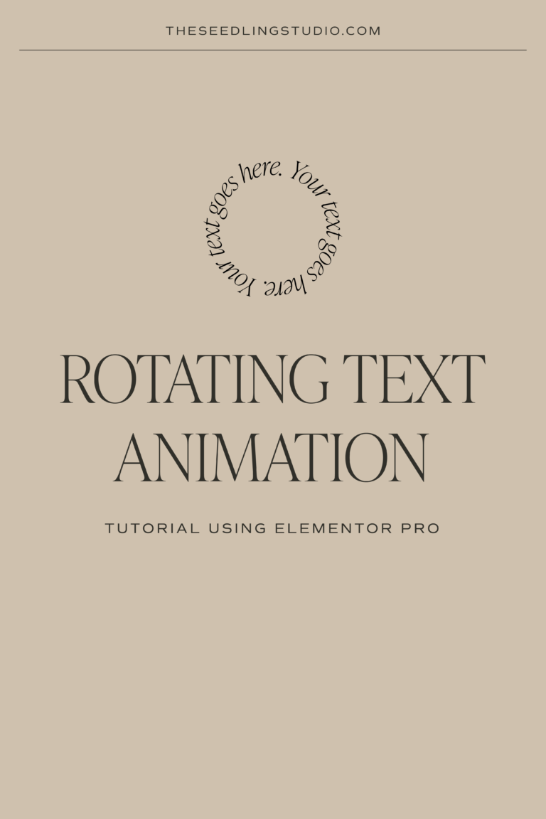 How To Create A Cool Rotating Text Animation With Elementor Pro