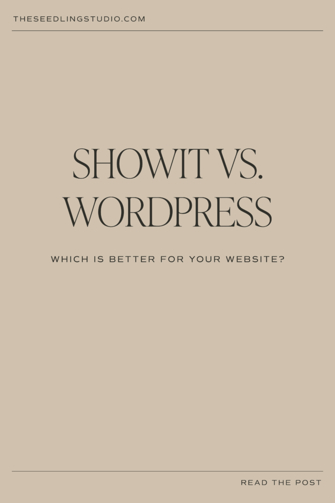 Showit vs WordPress - Pin Image