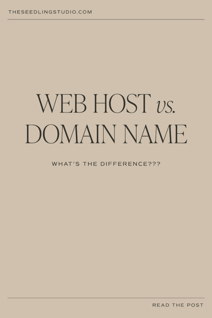 Web Host vs. Domain Name - What's the Difference?