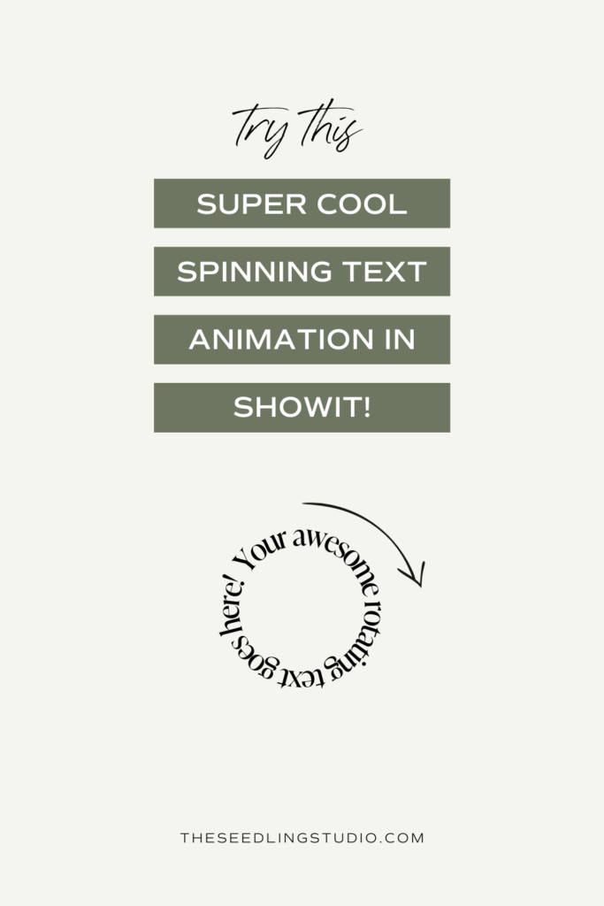 Showit Tutorial - Add a Cool Spinning Text Animation to your Website in Showit